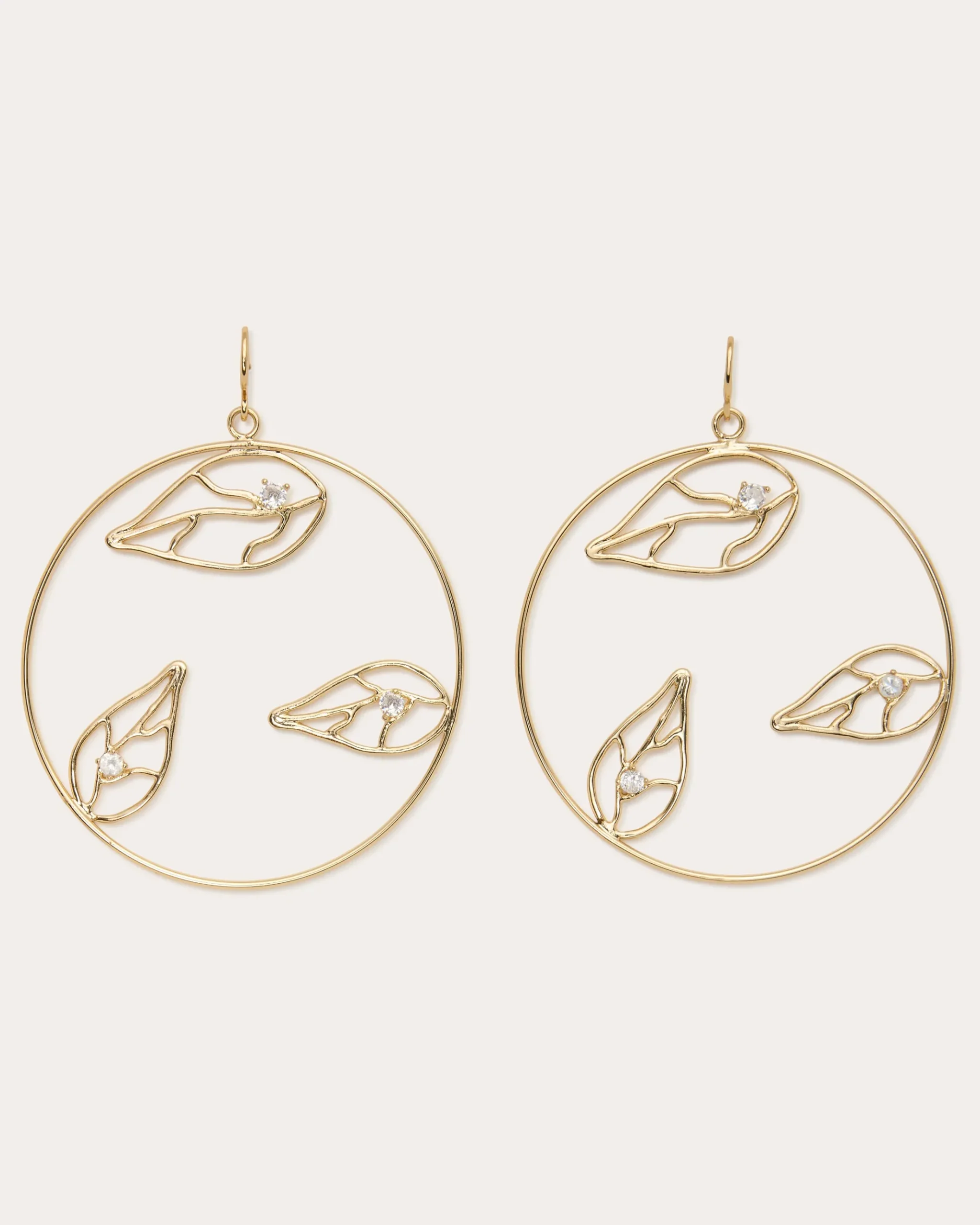 Abrie Leaf Hoop Earrings