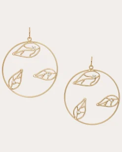 Abrie Leaf Hoop Earrings
