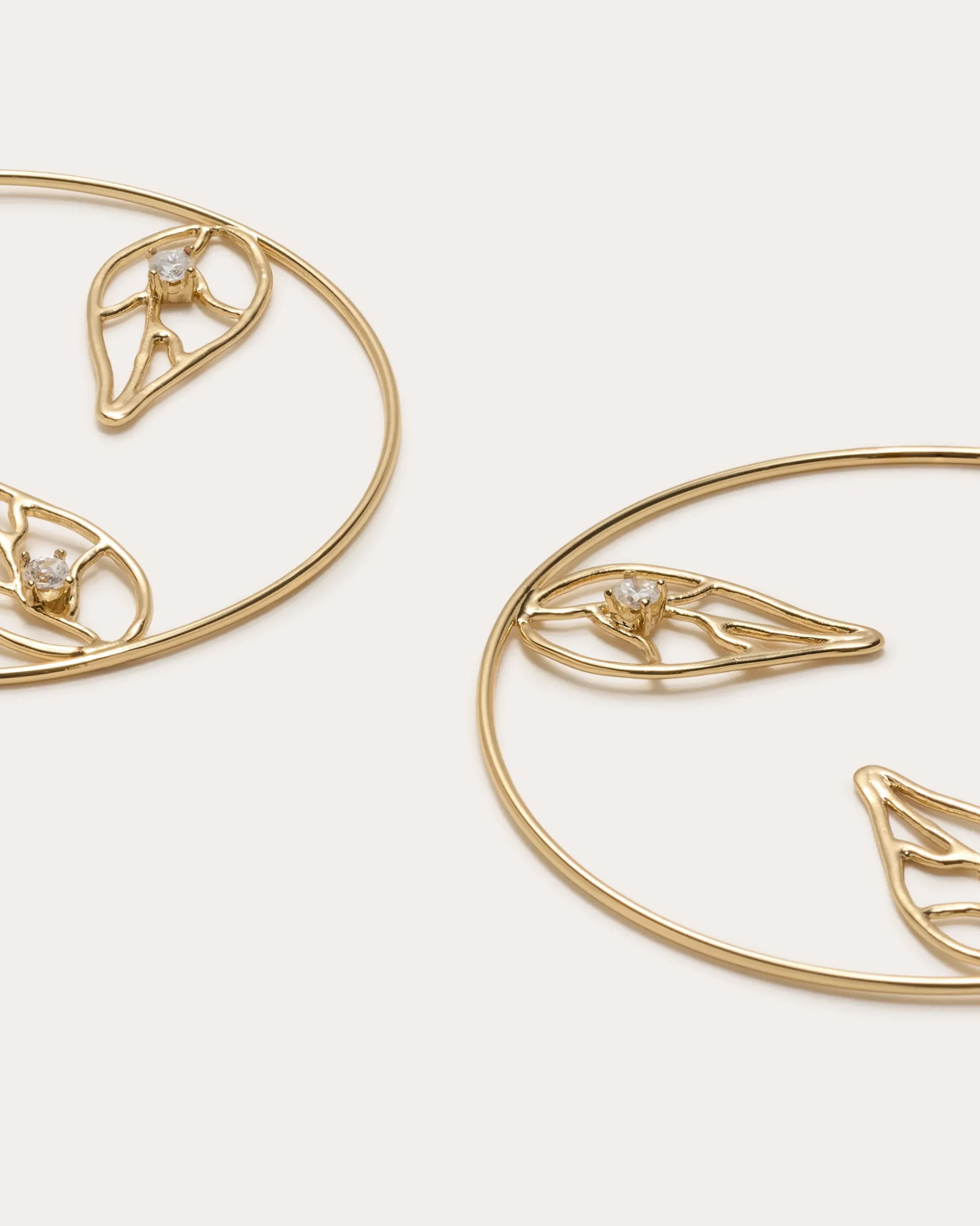 Abrie Leaf Hoop Earrings