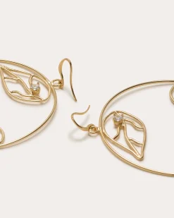 Abrie Leaf Hoop Earrings