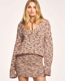 Adeliza V-Neck Mini Sweater Dress