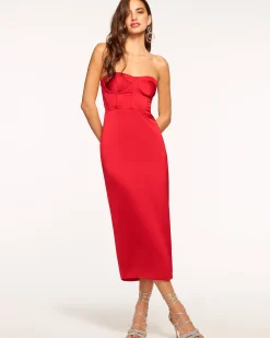 Alianna Strapless Midi Dress