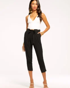Allyn Silk Paperbag Waist Pant