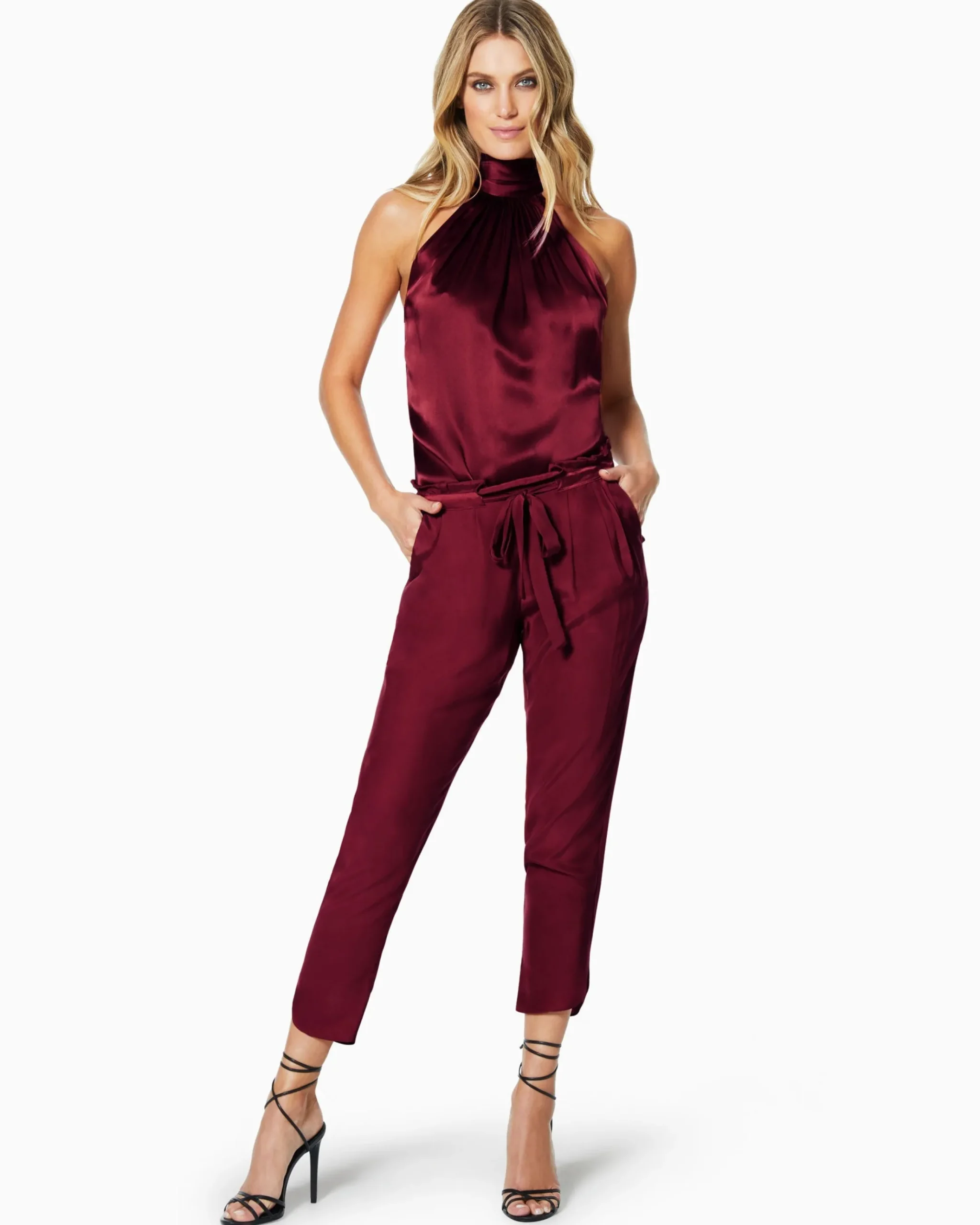 Allyn Silk Paperbag Waist Pant