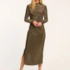 Amarilys Mock Neck Midi Dress