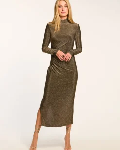 Amarilys Mock Neck Midi Dress