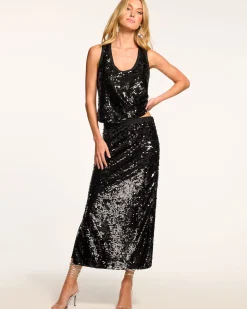Annita Sequin Midi Skirt