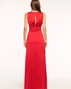August Plunging Embellished Gown