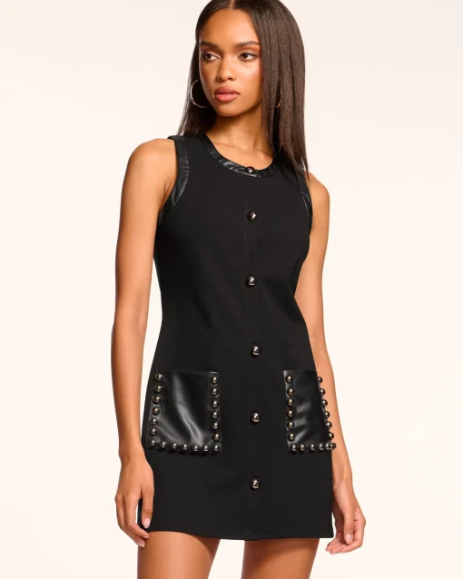 Bryanna Studded Ponte Mini Dress