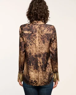 Chrystal Embellished Button Down Top