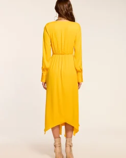 Colorblock Tatia Long Sleeve Midi Dress