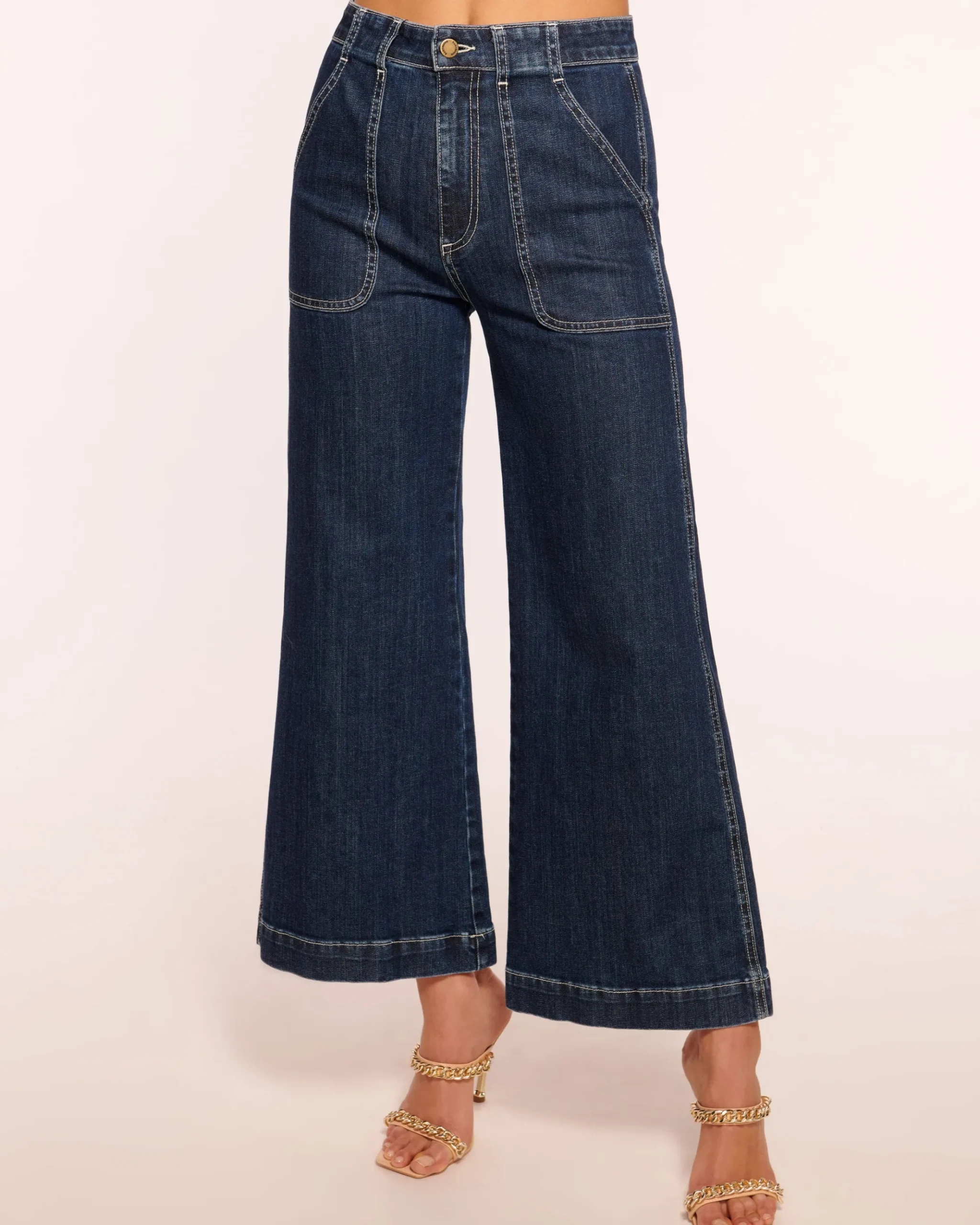 Cropped Theodora Wide Leg Jean