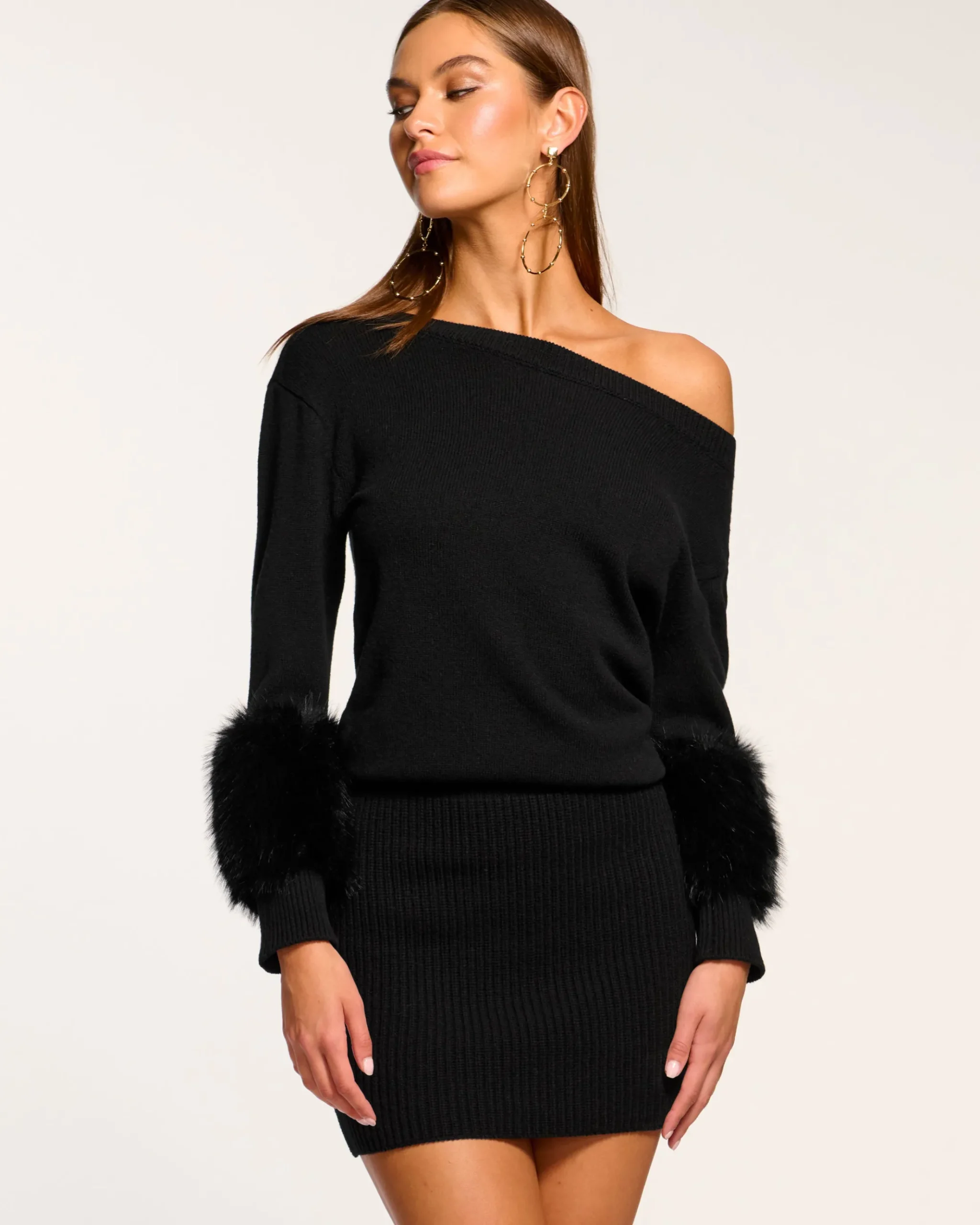 Cyrus Off-The-Shoulder Sweater Dress
