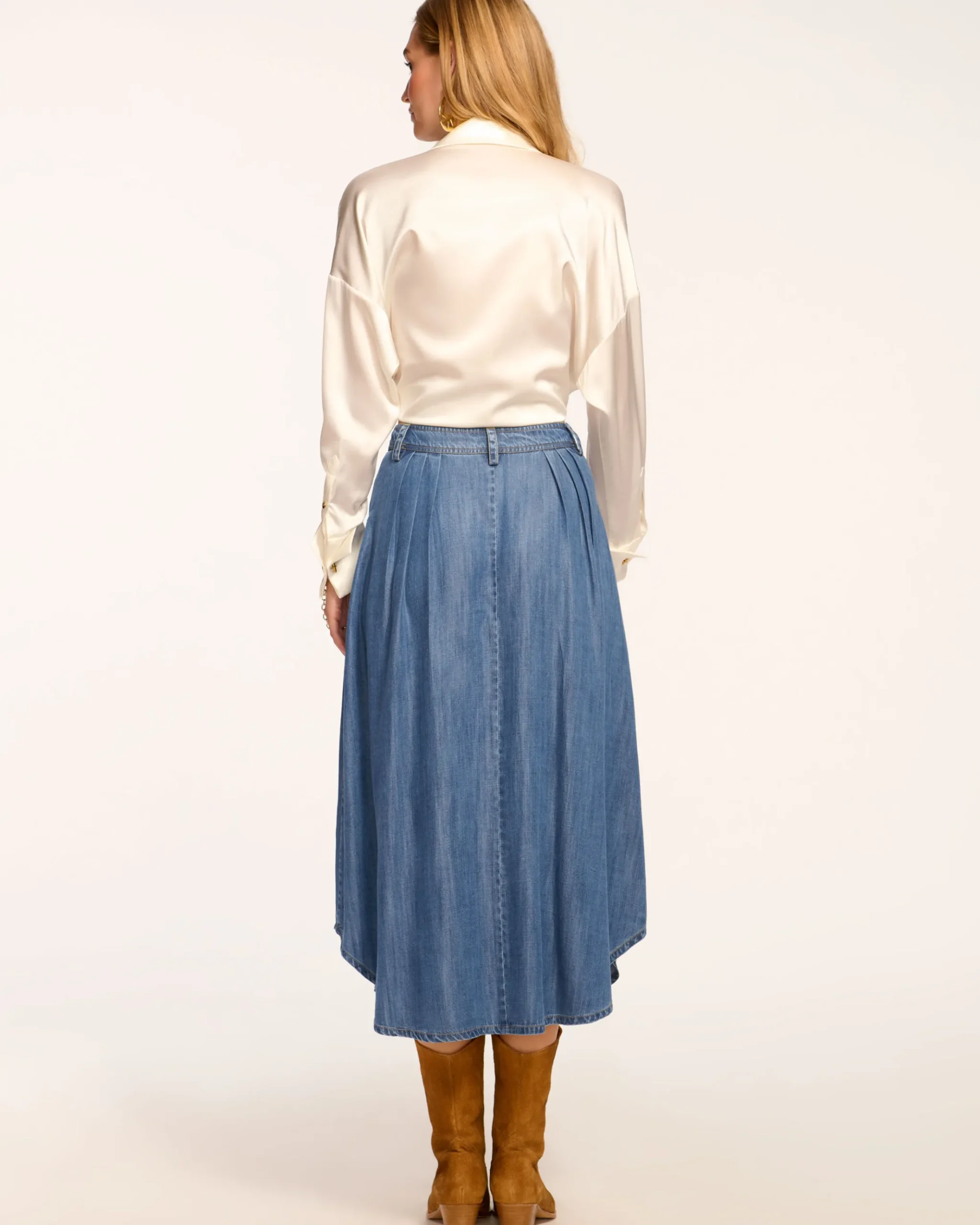 Dallas Chambray Midi Skirt