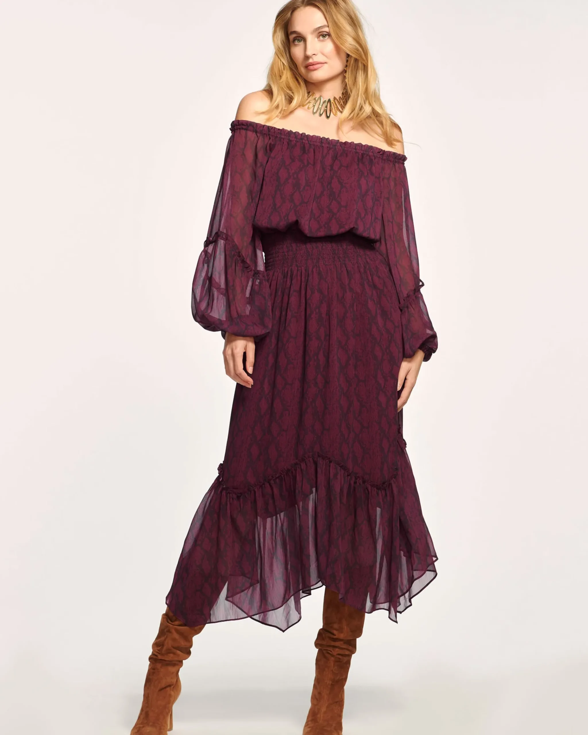 Danna Off-The-Shoulder Midi Dress