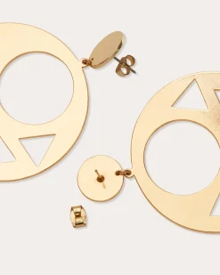 Dayana Cutout Disc Earrings