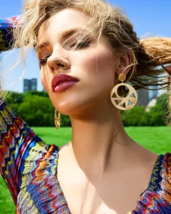 Dayana Cutout Disc Earrings