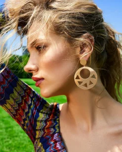 Dayana Cutout Disc Earrings
