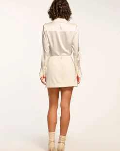 Deidre Studded Ponte Mini Skirt