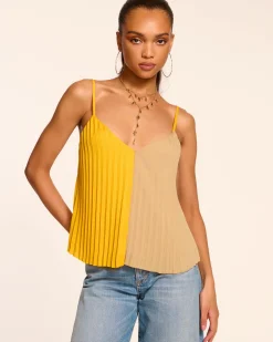 Eda Colorblock Pleated Tank Top