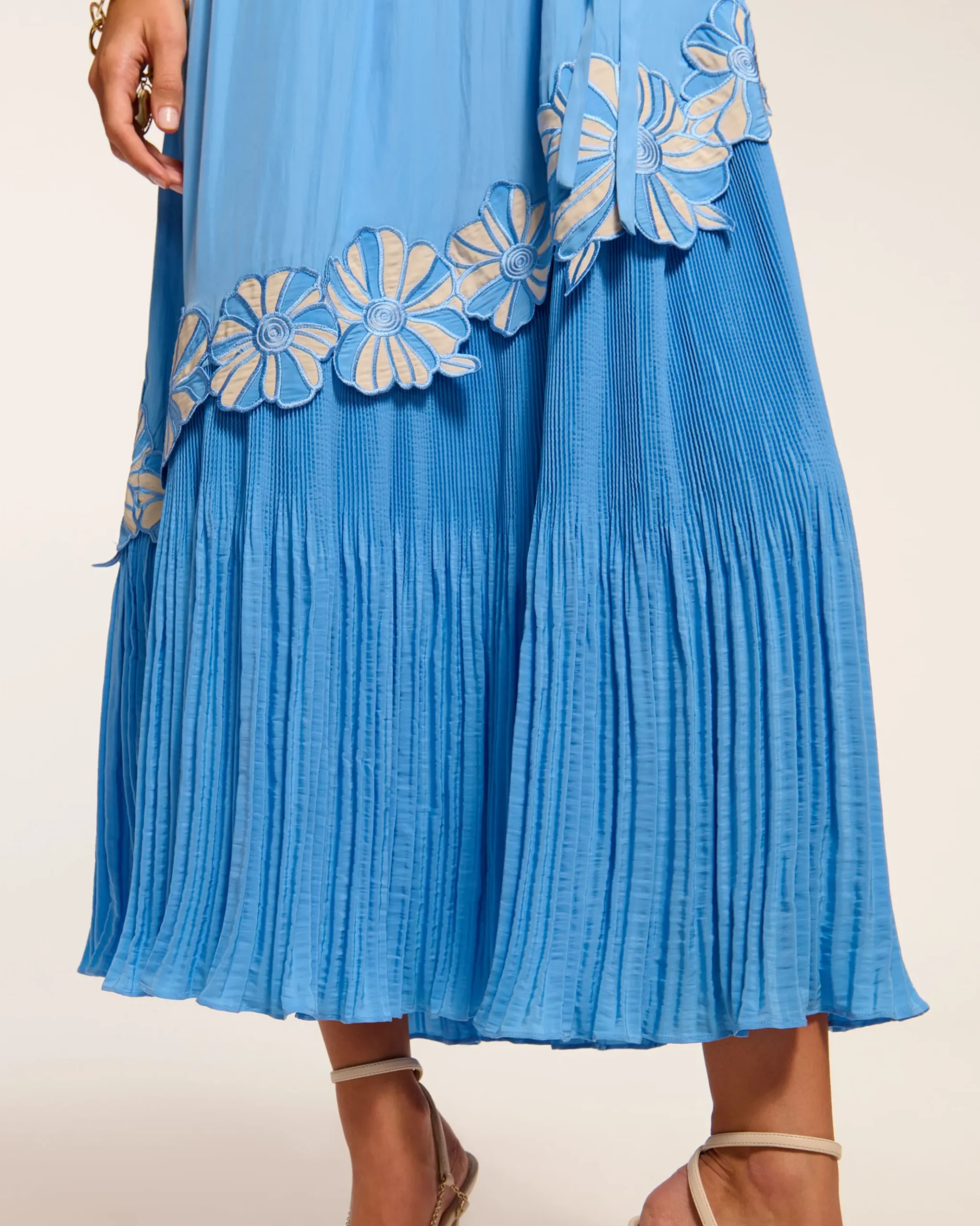 Eleah Embellished High Neck Maxi Dress