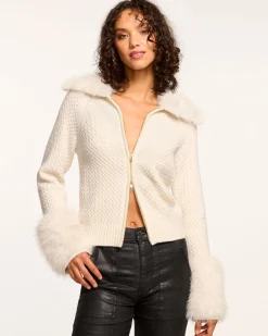 Felix Faux Fur Cardigan Sweater