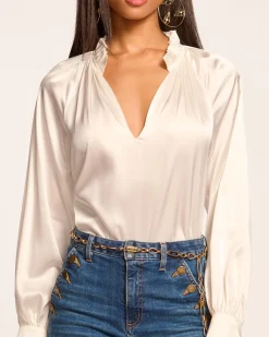 Gayle Silk Long Sleeve Blouse