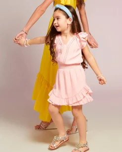 Girls Lola Ruffle Mini Dress