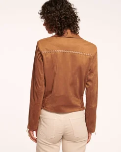 Henrietta Faux Suede Motorcycle Jacket
