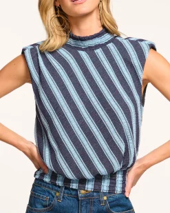 Herminia Mock Neck Top