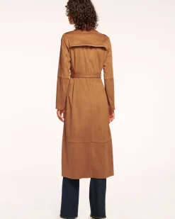 Hermione Faux Suede Trench Coat