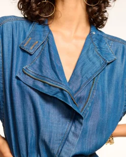 Hoss Relaxed Chambray Jumpsuit
