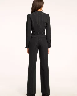 James Long Sleeve V-Neck Jumpsuit