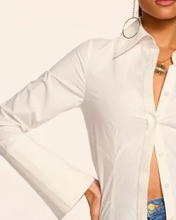 Jay Tailored Cotton Poplin Top