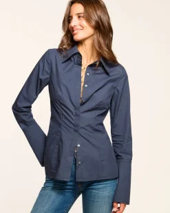 Jay Tailored Cotton Poplin Top