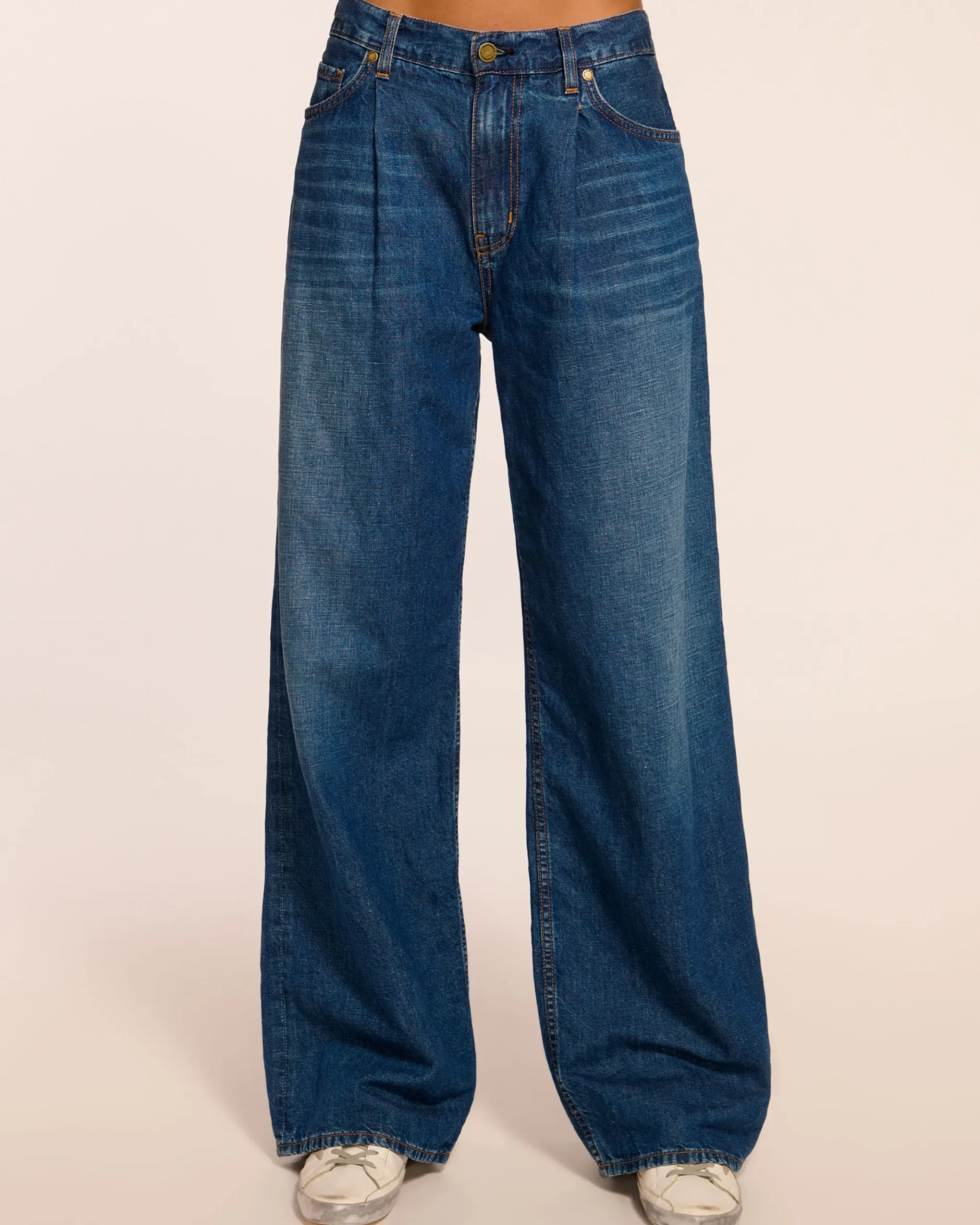 Kailani Pleated Low-Rise Jean