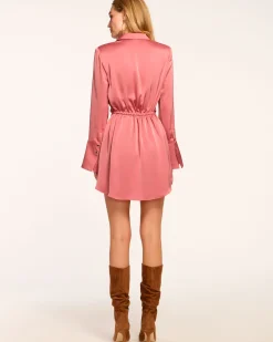 Katelyn Long Sleeve Ruched Mini Dress