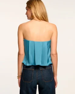 Kennedi Strapless Pleated Top