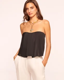 Kennedi Strapless Pleated Top