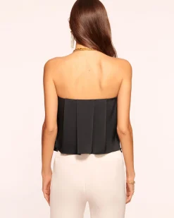 Kennedi Strapless Pleated Top