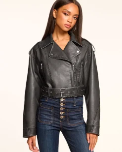 Layana Faux Leather Motorcycle Jacket