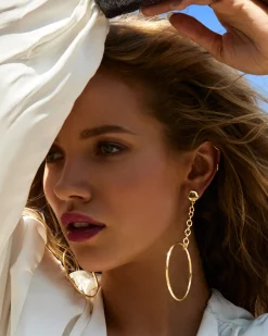 Lea Teardrop Hoop Earrings