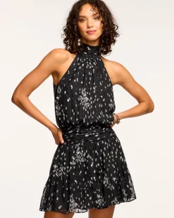 Leorelei Smocked High Neck Mini Dress