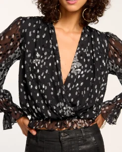 Levi V-Neck Ruffle Blouse