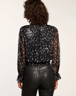 Levi V-Neck Ruffle Blouse