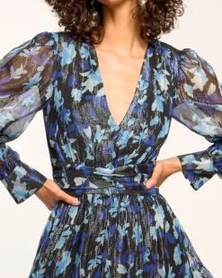 Lizbeth V-Neck Ruffle Mini Dress