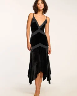 Louisa Velvet Midi Slip Dress