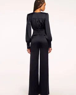 Madelane Plunging Long Sleeve Jumpsuit