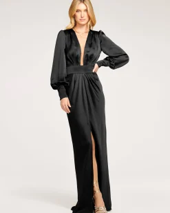 Madelane Plunging Maxi Dress