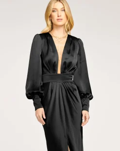 Madelane Plunging Maxi Dress